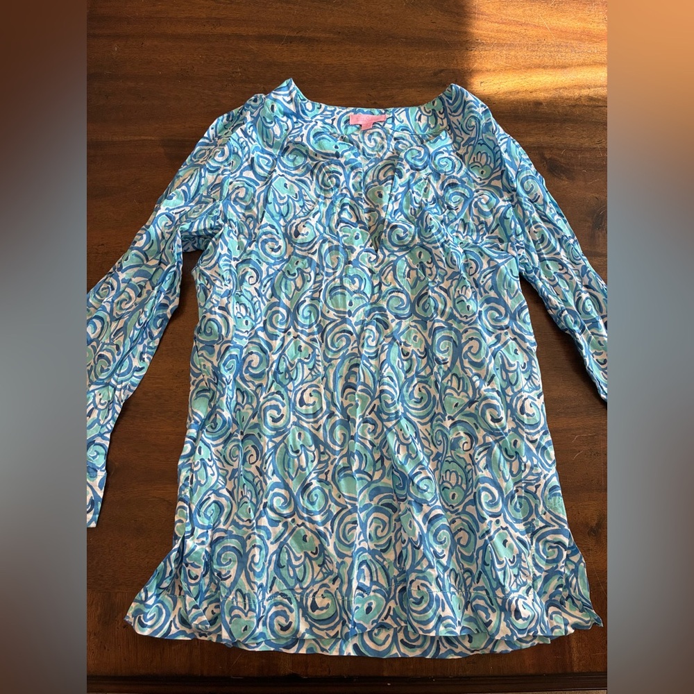 Lilly Pulitzer Amelia Island Top Small Top Blouse Resort White Chasing Tail